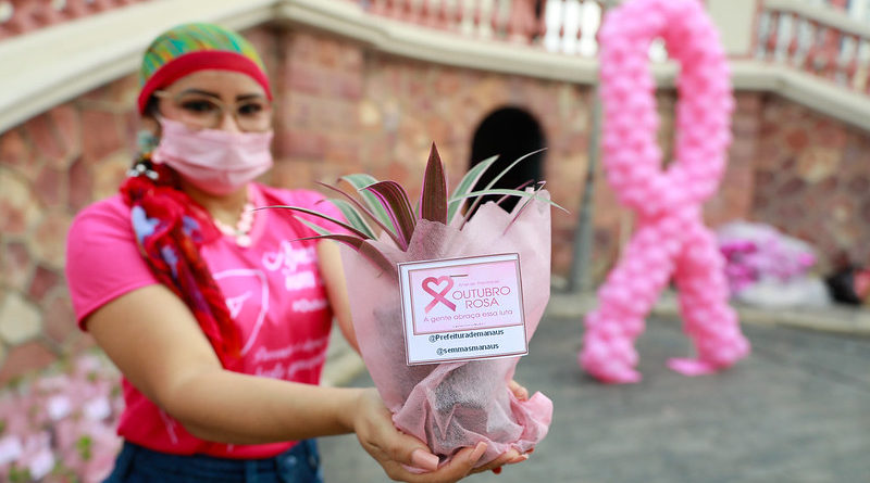 Pacientes oncológicas recebem mudas de plantas doadas pela prefeitura