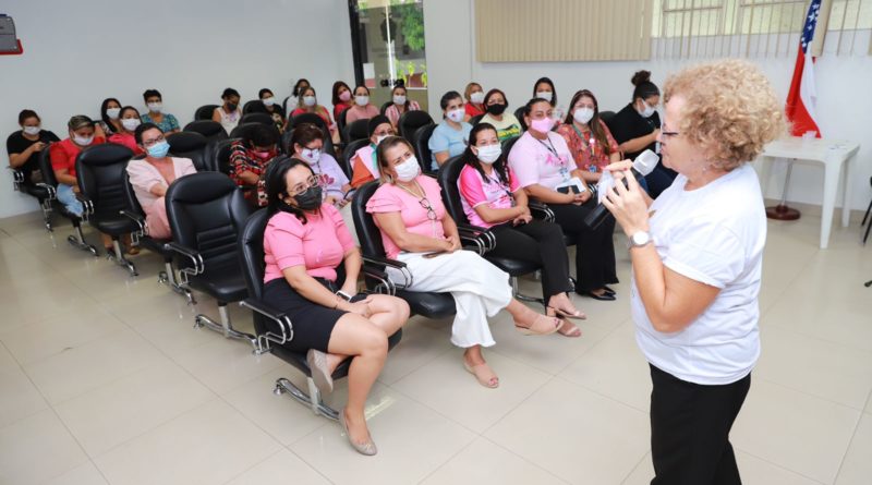 Servidoras da Seas participam de ação alusiva ao Outubro Rosa