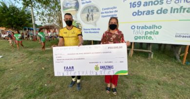 Esporte de Nhamundá recebe investimento de R$50 mil do Governo do Amazonas