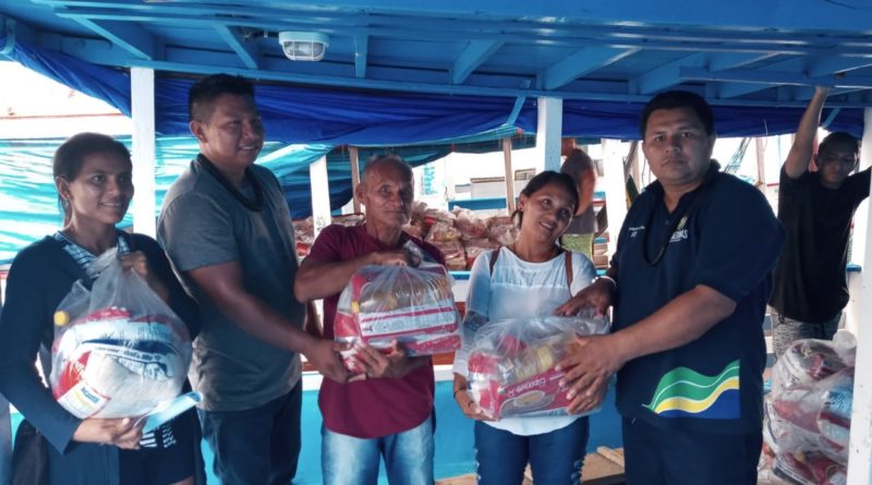 FEI distribui cestas básicas no interior do Amazonas para comunidades indígenas