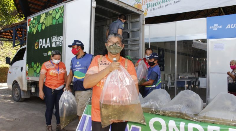 Governo do Amazonas entrega mais de 40 mil alevinos para produtores de Rio Preto da Eva