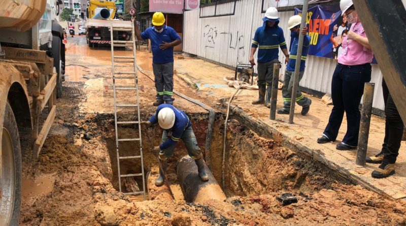 Ageman notifica Águas de Manaus por rompimentos consecutivos nas redes da avenida Marciano Armond